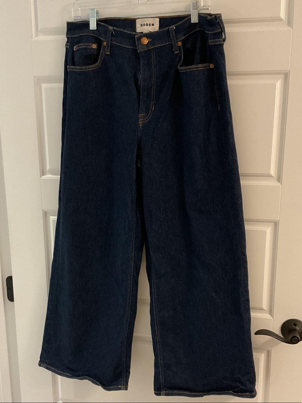 Boden Wide-Leg Jeans Dark Wash W31 L30
